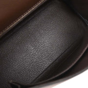 Hermes Chocolat Epsom Kelly 25 Retourne 2way Handbag  Square:M 4 154504
