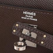 Hermes Chocolat Epsom Kelly 25 Retourne 2way Handbag  Square:M 4 154504