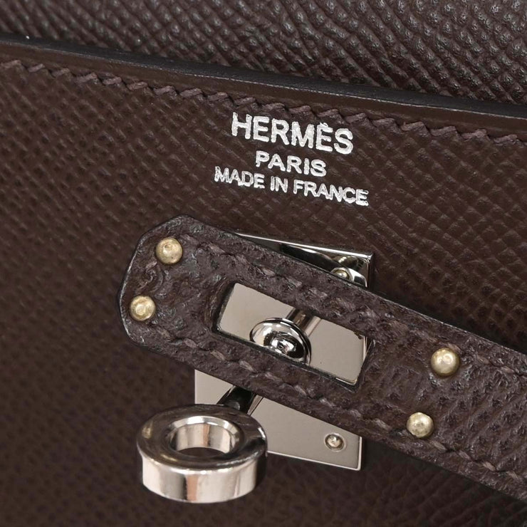 Hermes Chocolat Epsom Kelly 25 Retourne 2way Handbag  Square:M 4 154504