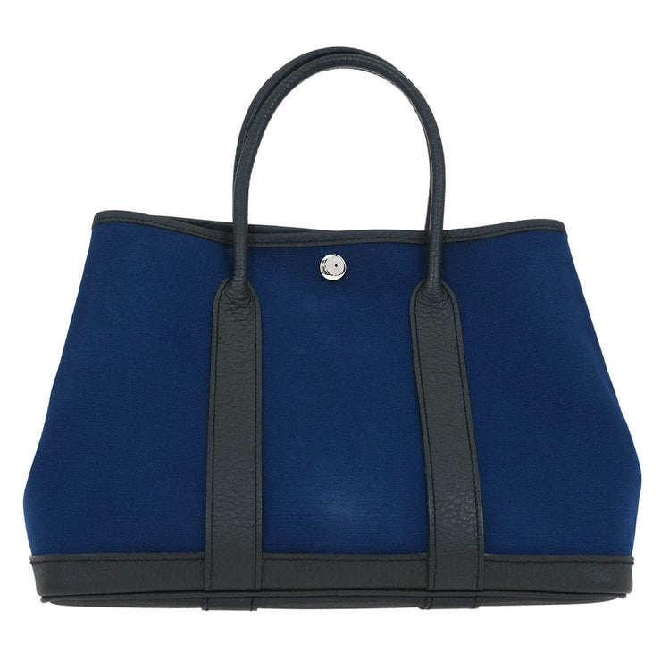 Hermes Navy Toile Officier Negonda Garden Party 30 TPM Tote Bag VP Square:R 154506