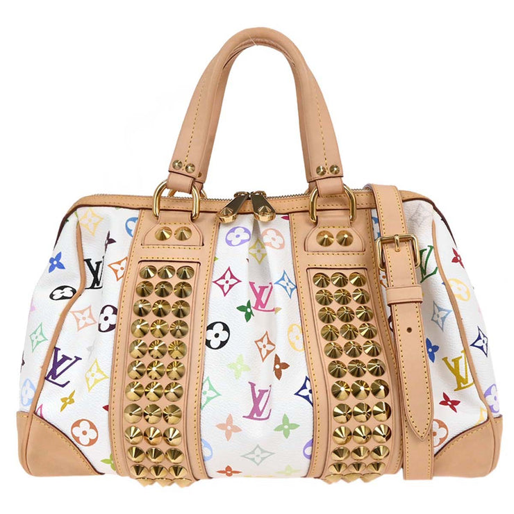 Louis Vuitton White Monogram Multicolor Courtney MM M45641 TH2049 154507