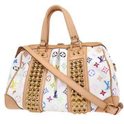 Louis Vuitton White Monogram Multicolor Courtney MM M45641 TH2049 154507