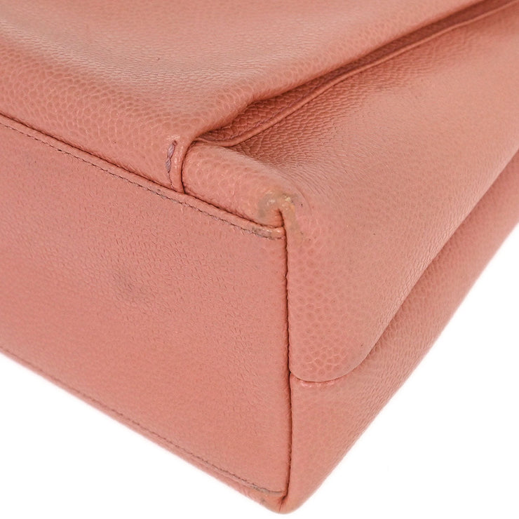 Chanel Pink Calfskin Chain Shoulder Bag 154508
