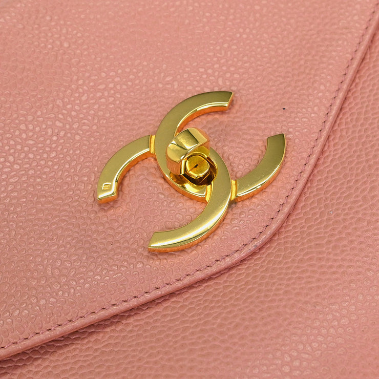 Chanel Pink Calfskin Chain Shoulder Bag 154508