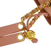 Chanel Pink Calfskin Chain Shoulder Bag 154508