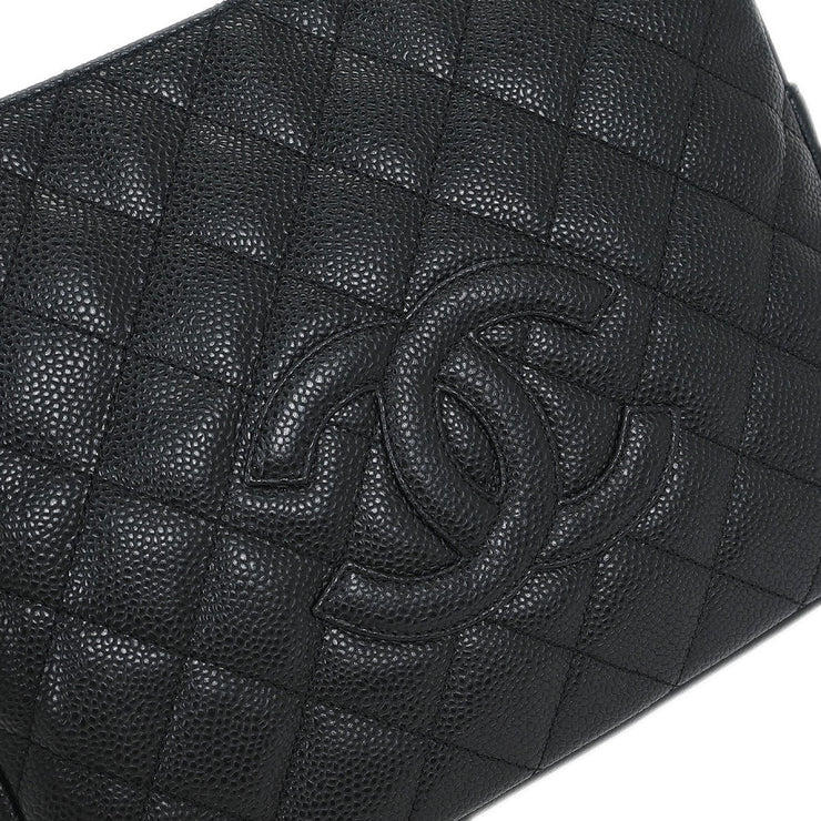 Chanel Black Calfskin Petite Timeless Tote PTT Chain Handbag 154512