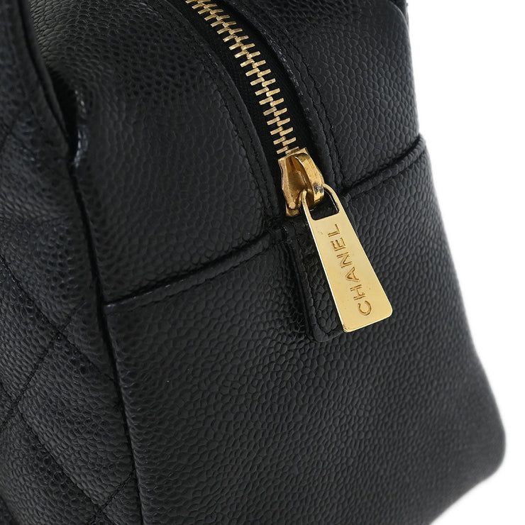 Chanel Black Calfskin Petite Timeless Tote PTT Chain Handbag 154512