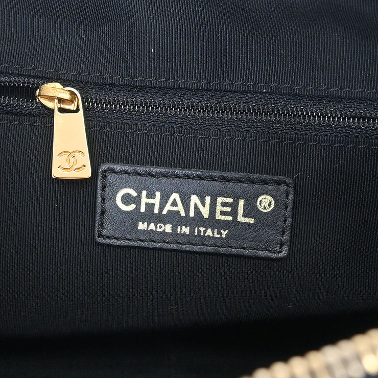 Chanel Black Calfskin Petite Timeless Tote PTT Chain Handbag 154512