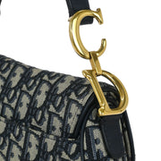 Christian Dior Navy Oblique Trotter Saddle Handbag 05-RU-0188 154515
