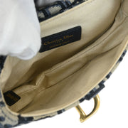 Christian Dior Navy Oblique Trotter Saddle Handbag 05-RU-0188 154515