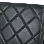 Chanel Black Lambskin Metal Bar Frame 2way Handbag 154517