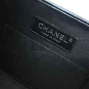 Chanel Black Lambskin Metal Bar Frame 2way Handbag 154517