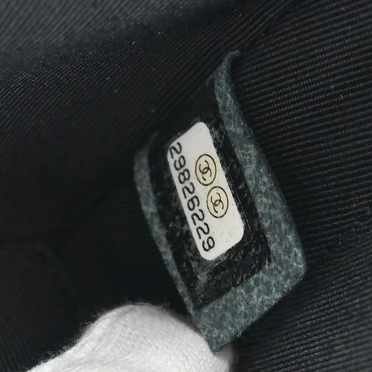 Chanel Black Lambskin Metal Bar Frame 2way Handbag 154517