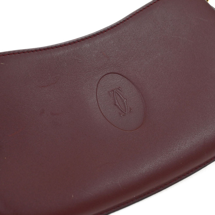Cartier Bordeaux Leather Coin Walet Pouch L24 154520