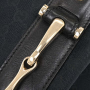 Gucci Black Canvas GG Horsebit Handbag 162900 002122 154522