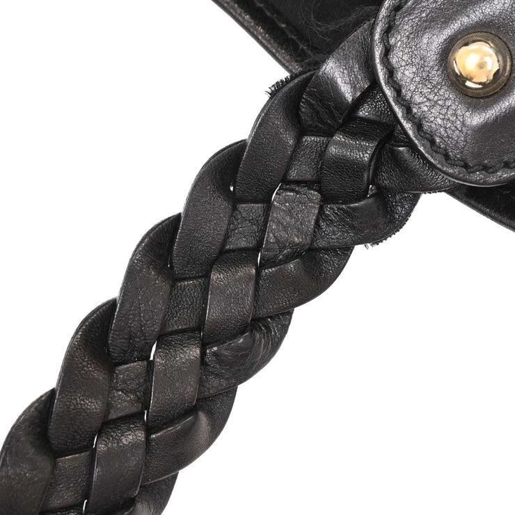 Gucci Black Canvas GG Horsebit Handbag 162900 002122 154522