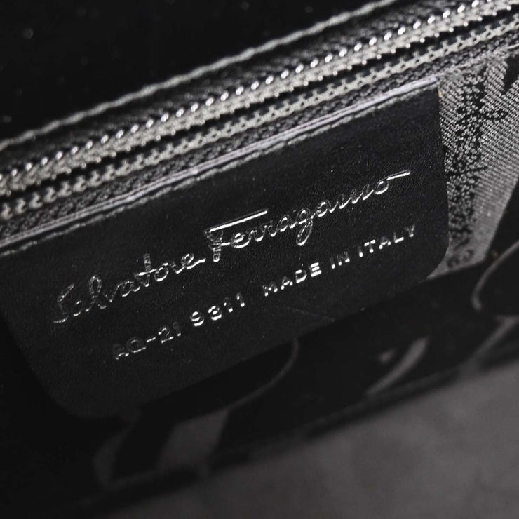 Salvatore Ferragamo Black Leather Handbag AQ-21 9311 154525
