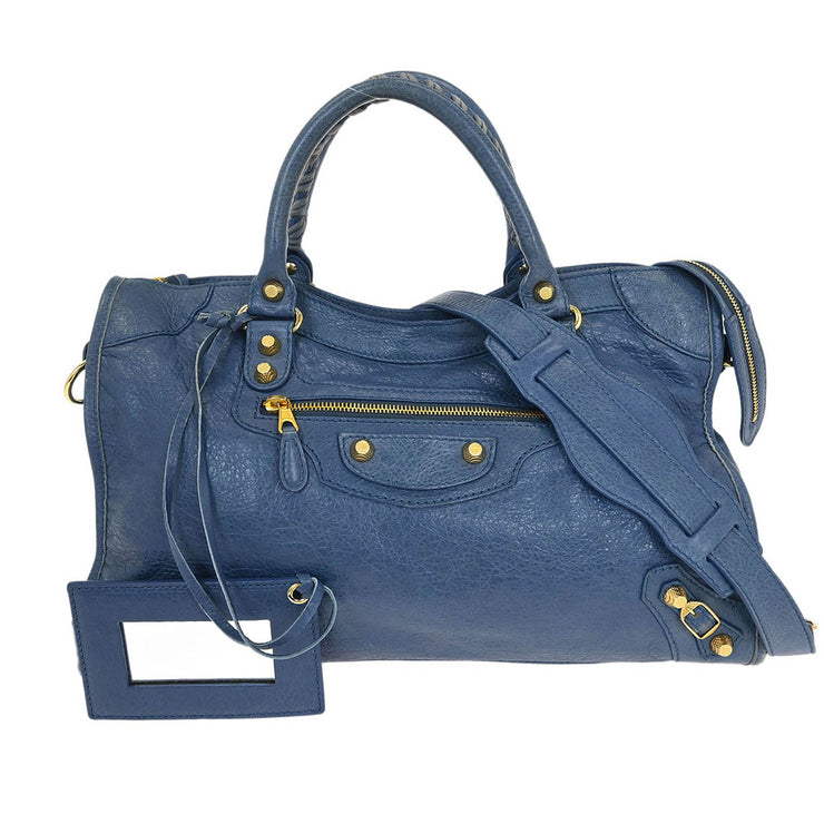 Balenciaga Blue The Giant City 2way Handbag 281770.4230.G.528147  154528