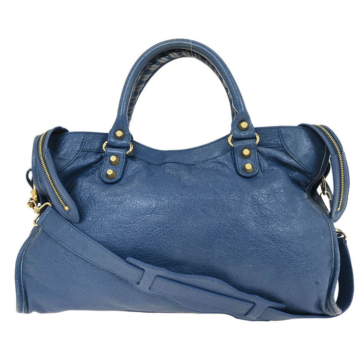 Balenciaga Blue The Giant City 2way Handbag 281770.4230.G.528147  154528