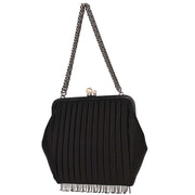 Chanel Black Satin Mademoiselle Chain Handbag 154541