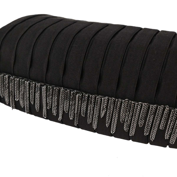 Chanel Black Satin Mademoiselle Chain Handbag 154541