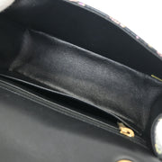 Chanel Black Embossed Leather Mademoiselle Lock Graffiti Shoulder Bag 154542