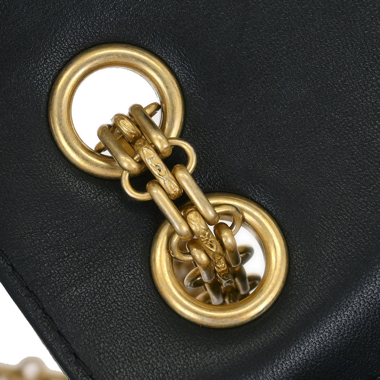 Chanel Black Embossed Leather Mademoiselle Lock Graffiti Shoulder Bag 154542