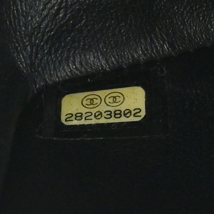 Chanel Black Embossed Leather Mademoiselle Lock Graffiti Shoulder Bag 154542