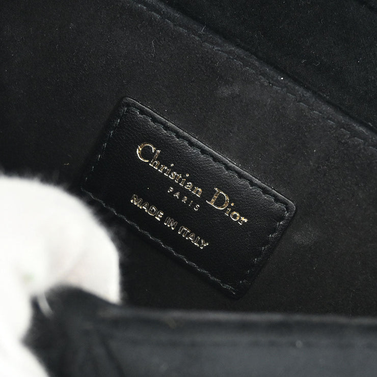 Christian Dior Black Velvet Saddle Handbag 01-RU-0149 154545