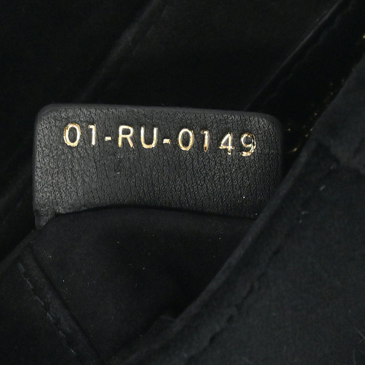 Christian Dior Black Velvet Saddle Handbag 01-RU-0149 154545