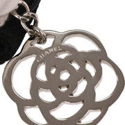Chanel Black Satin Camellia Charm Chain Handbag 154546