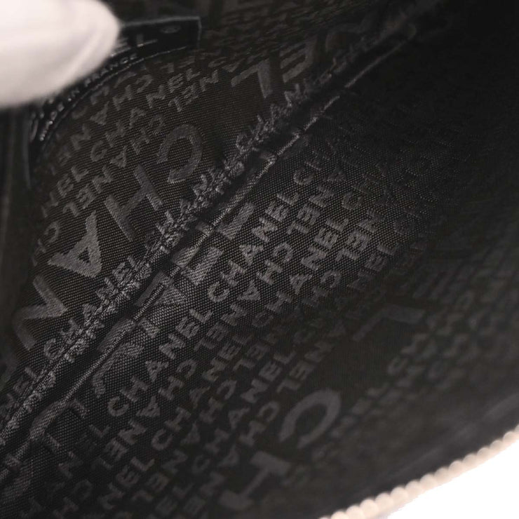 Chanel Black Satin Camellia Charm Chain Handbag 154546