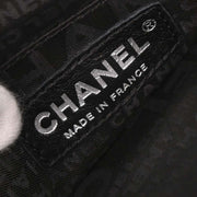 Chanel Black Satin Camellia Charm Chain Handbag 154546