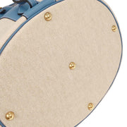 Hermes Blue Jean Toile H Taurillon Clemence Intercity Vanity Handbag B Square:G 154550