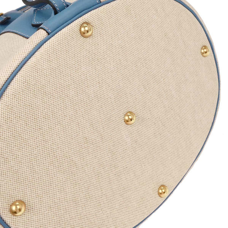 Hermes Blue Jean Toile H Taurillon Clemence Intercity Vanity Handbag B Square:G 154550