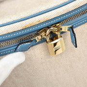 Hermes Blue Jean Toile H Taurillon Clemence Intercity Vanity Handbag B Square:G 154550