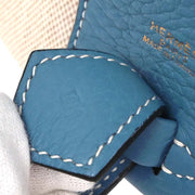 Hermes Blue Jean Toile H Taurillon Clemence Intercity Vanity Handbag B Square:G 154550