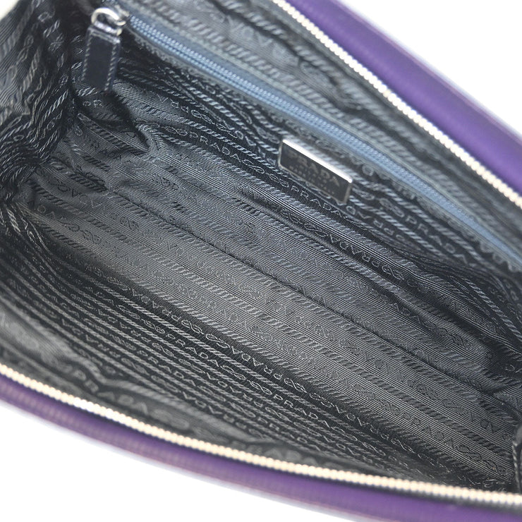 Prada Purple Leather Handbag 7 154555