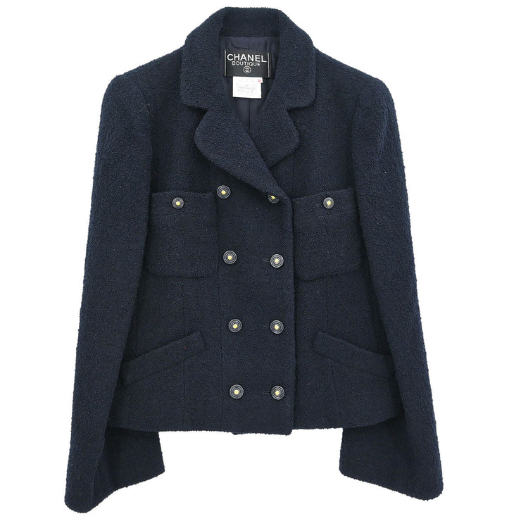 Chanel Jacket Black 95A #38 154558