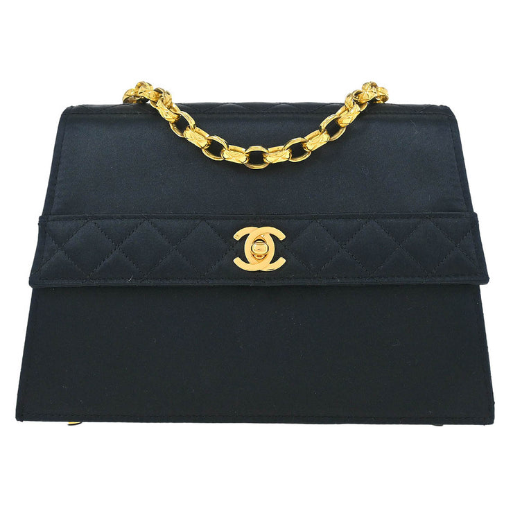Chanel Black Satin Shoulder Bag 154564