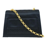 Chanel Black Satin Shoulder Bag 154564