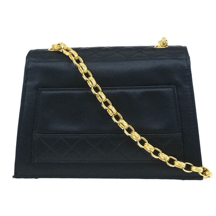 Chanel Black Satin Shoulder Bag 154564