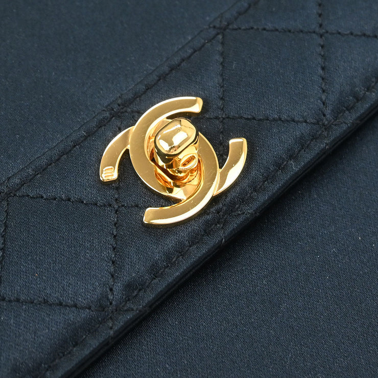 Chanel Black Satin Shoulder Bag 154564