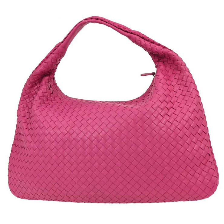 Bottega Veneta Pink Intrecciato Hobo Handbag BO2359621V 154567