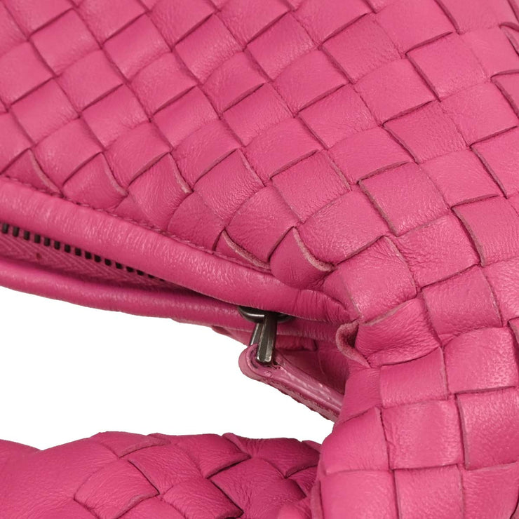 Bottega Veneta Pink Intrecciato Hobo Handbag BO2359621V 154567