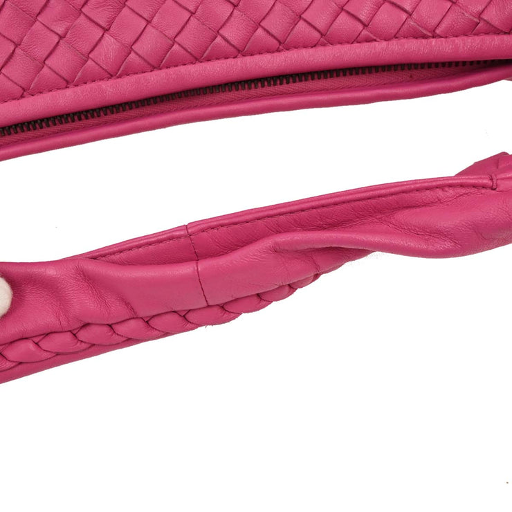 Bottega Veneta Pink Intrecciato Hobo Handbag BO2359621V 154567