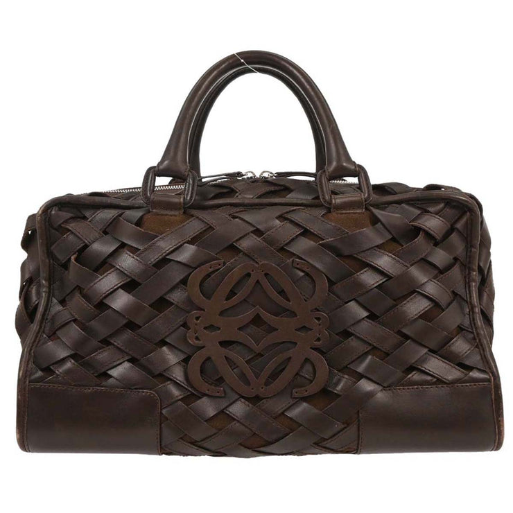 Loewe Brown Amazona 36 Handbag 060709 154571