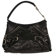 Christian Dior Black Leather Corset Handbag 13BM-0044 154582