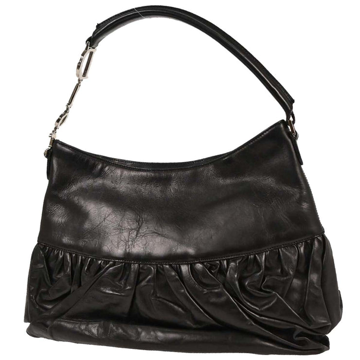 Christian Dior Black Leather Corset Handbag 13BM-0044 154582