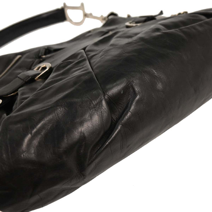 Christian Dior Black Leather Corset Handbag 13BM-0044 154582